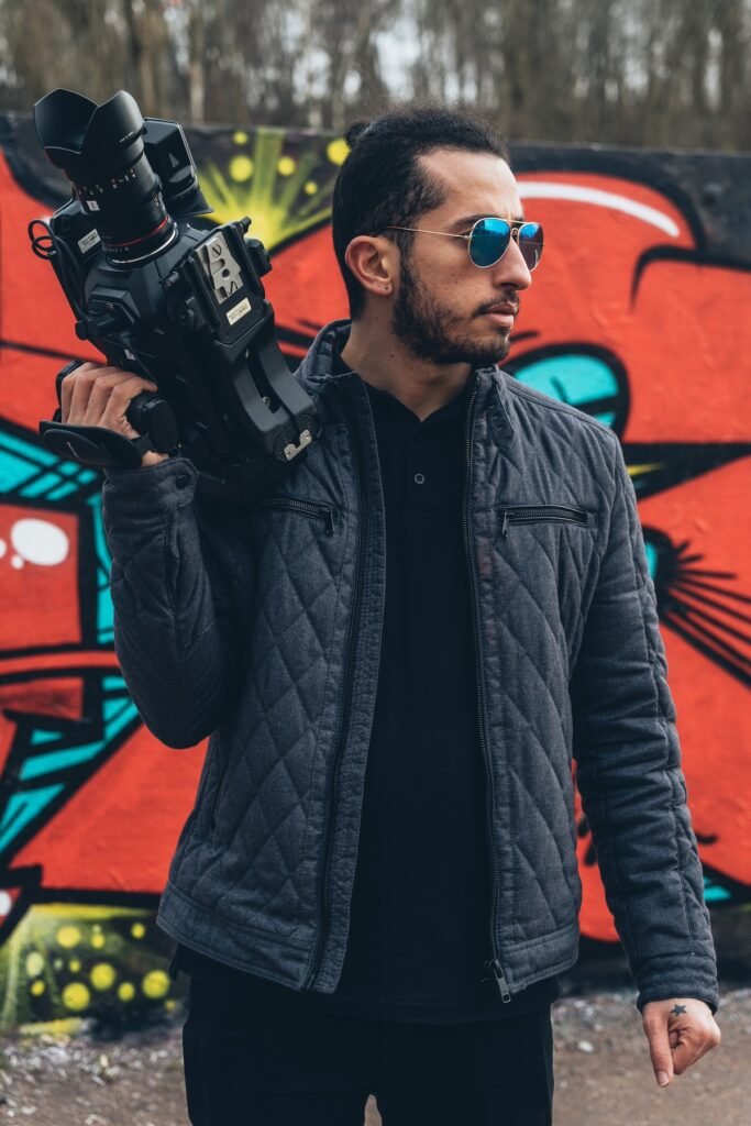 Man with video camera